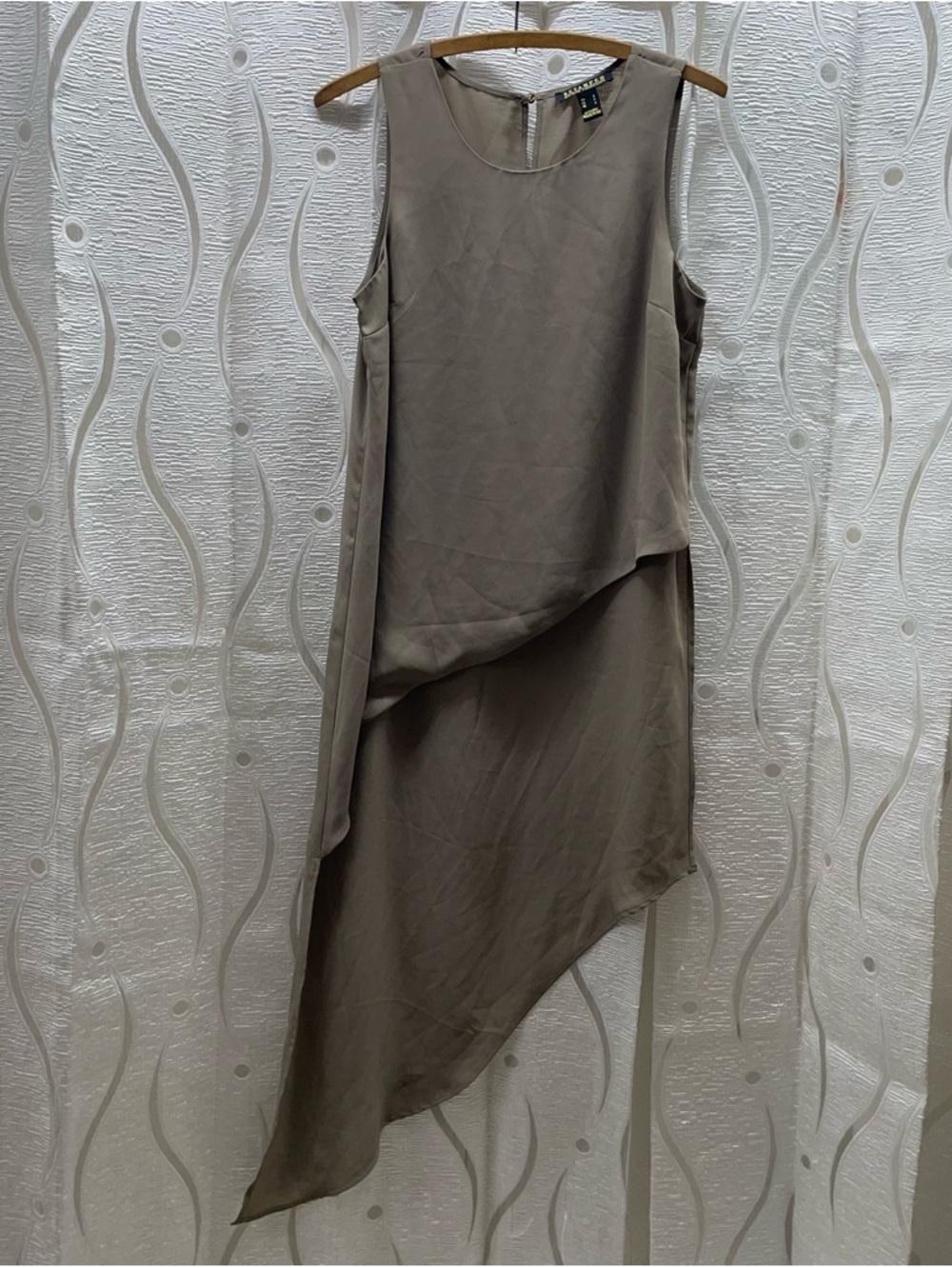 Revamped Tunic Top Womens‎ Small Brown Excellent Asymmetrical Layered Sleeveless